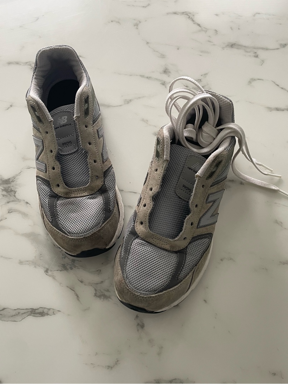 New Balance 990’s - Gray Mesh & Suede Sneakers W8 / M6.5